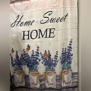 Home Sweet Home Shower Curtain with Lavender Design
